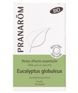 Eucalyptus globuleux feuilles- Perles d'huile essentielle BIO, 60 perles